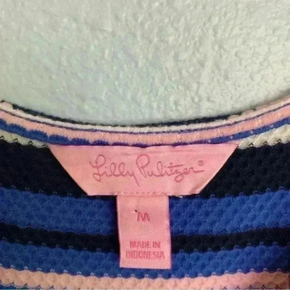 Lilly Pulitzer Bay Dress Striped Boatneck Knit- Medium - Picture 8 of 8